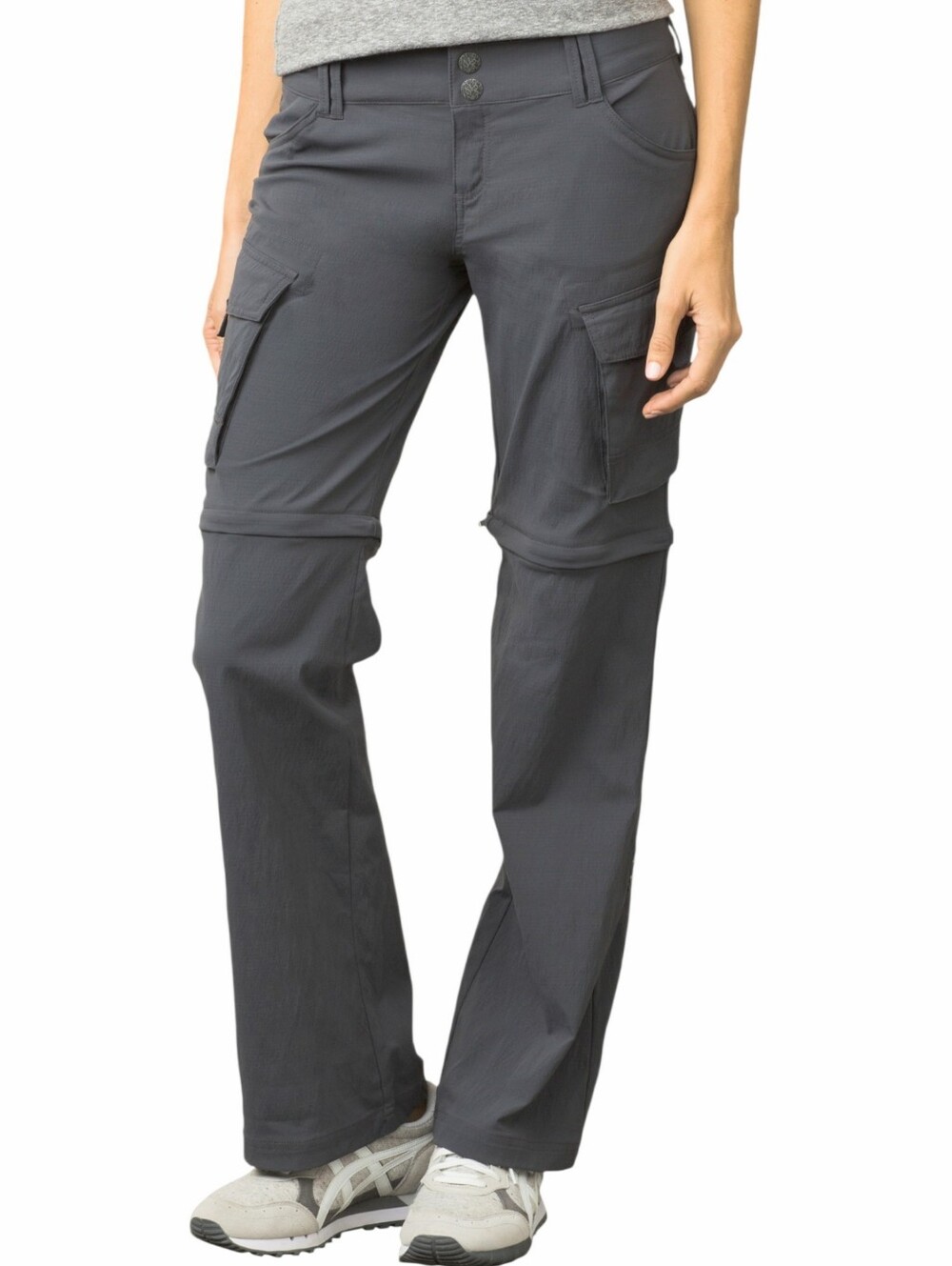 prAna Sage Convertible Pant Women 6 Grey Ripstop